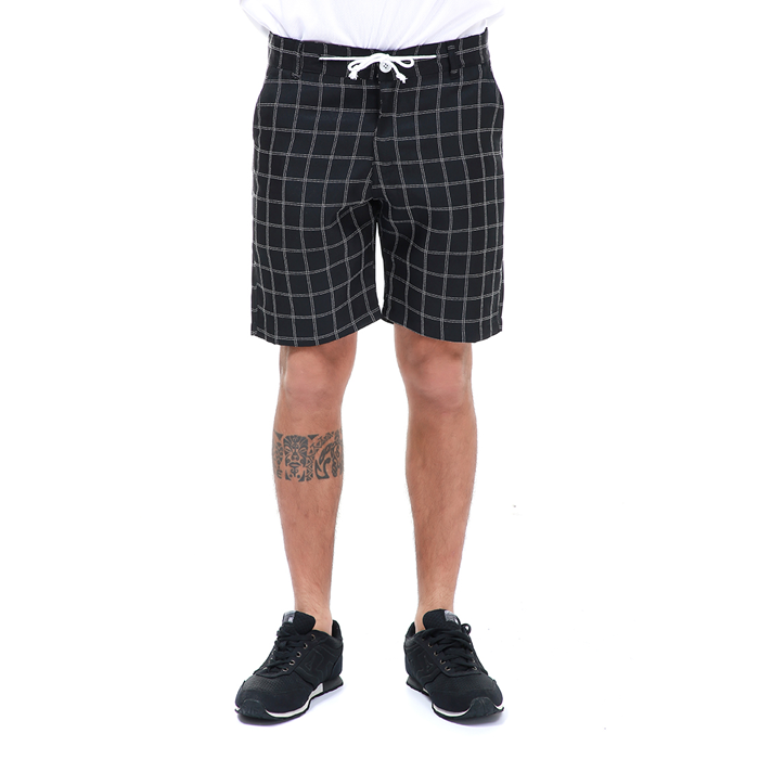 Hamlin Rissham Celana Pendek Chino Pria Motif Tartan Casual Short - Main Image