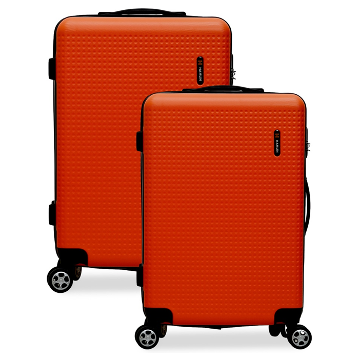 Hamlin Isvara Tas Koper Hardcase One Set Unisex Large Compartment Suitcase  Code Lock System Material ABS+PVC Coated ORIGINAL Orange