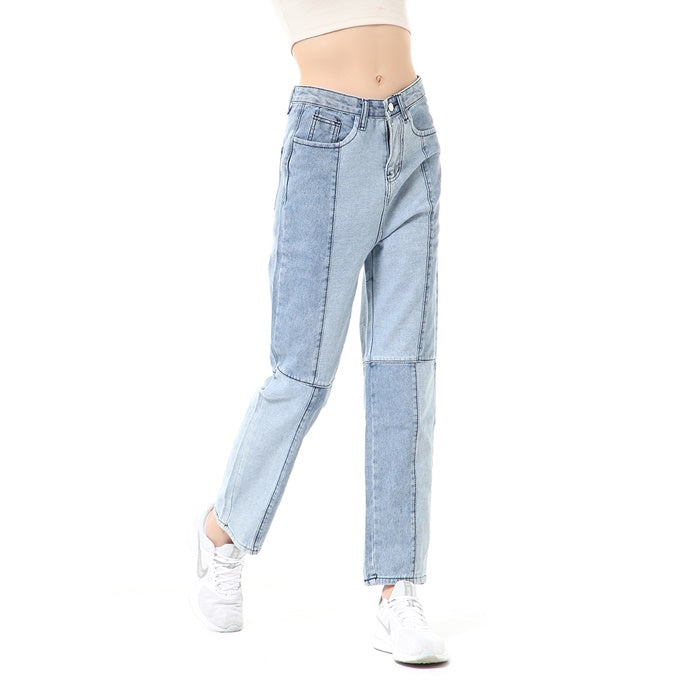 Hamlin Stella Celana Jeans Wanita Long Pants Model Kombinasi Warna Material  Denim ORIGINAL Blue - Main Image