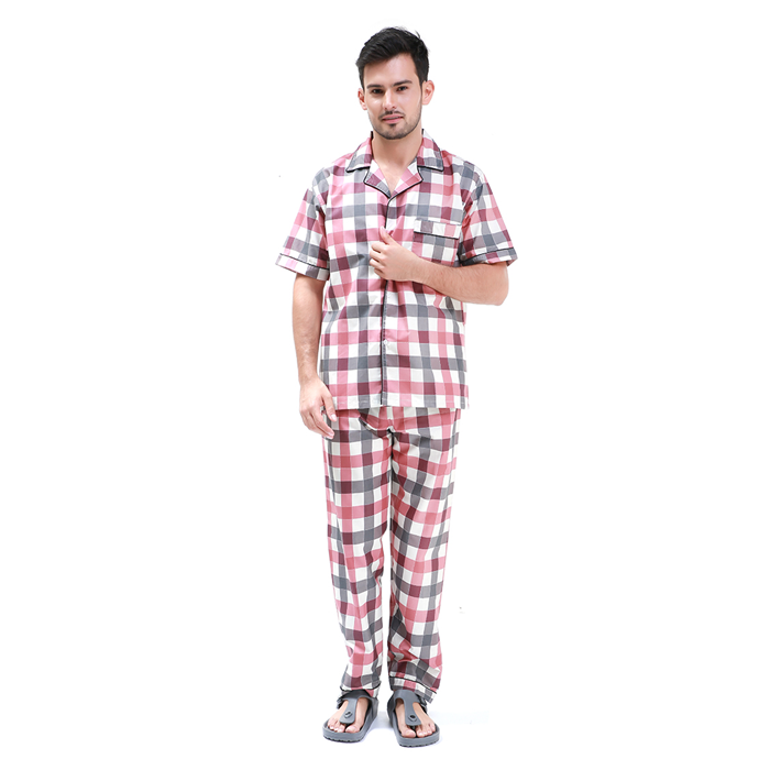 Hamlin Klicin Setelan Baju Tidur Piyama Pria Square Motives One Set Sl hamlin.id
