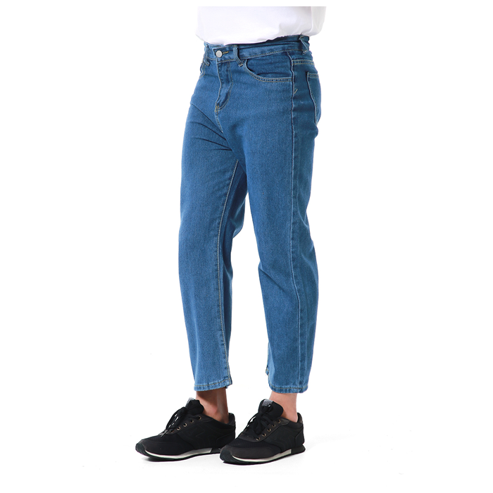 Hamlin Nemanja Celana Jeans Pria Loose Straight Long Pants Korean Style  Material Denim ORIGINAL Dark Blue